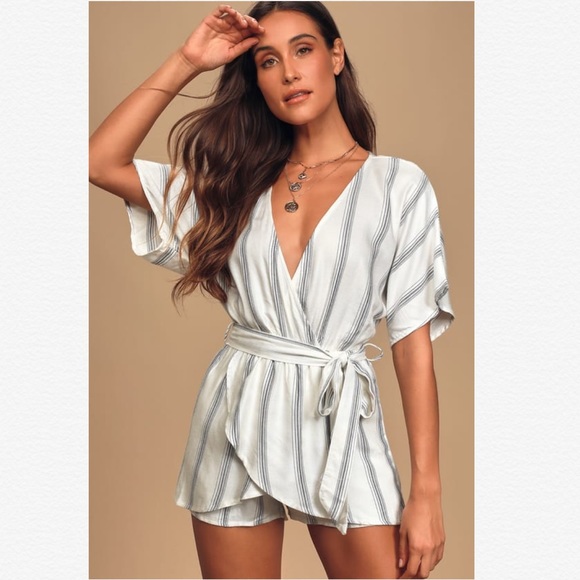 Lulus Pants - Lulus Striped Romper Size XS